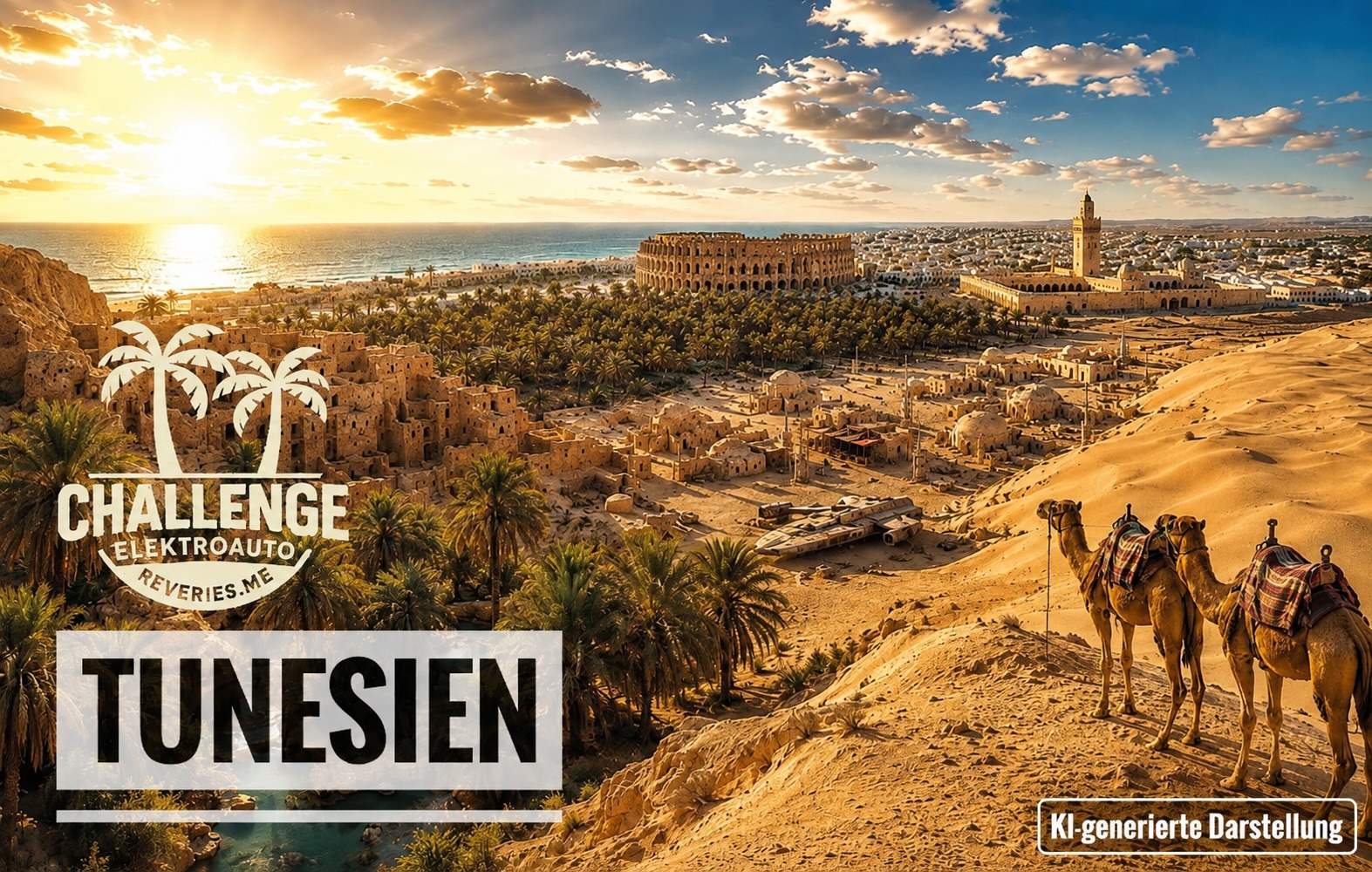 Challenge – Tunesien mit dem Elektroauto – Wüsten, Palmenhaine und Stars Wars Drehorte